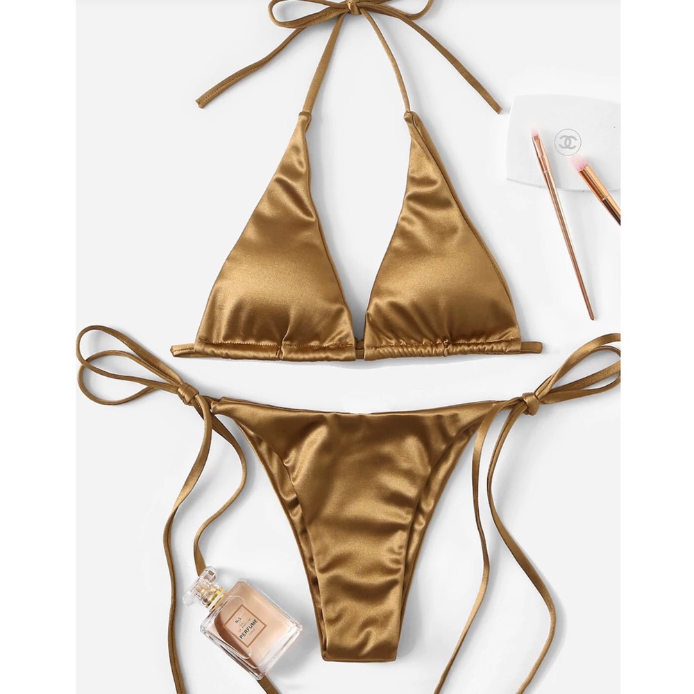 AUSTIN Metallic Gold Bikini Set